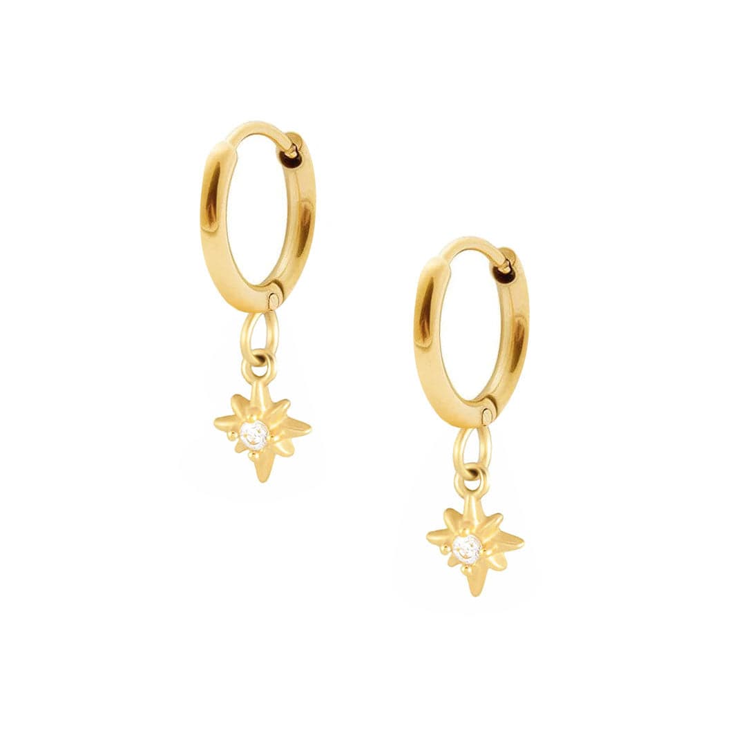 Stella Starburst Gold Huggies