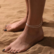 Brielle Double Strand Anklet - Anklet - Silver - 3