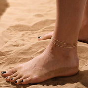 Brielle Double Strand Anklet - Anklet - Gold - 2