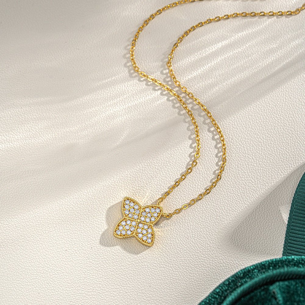 Camille Moissanite Clover Necklace - 5