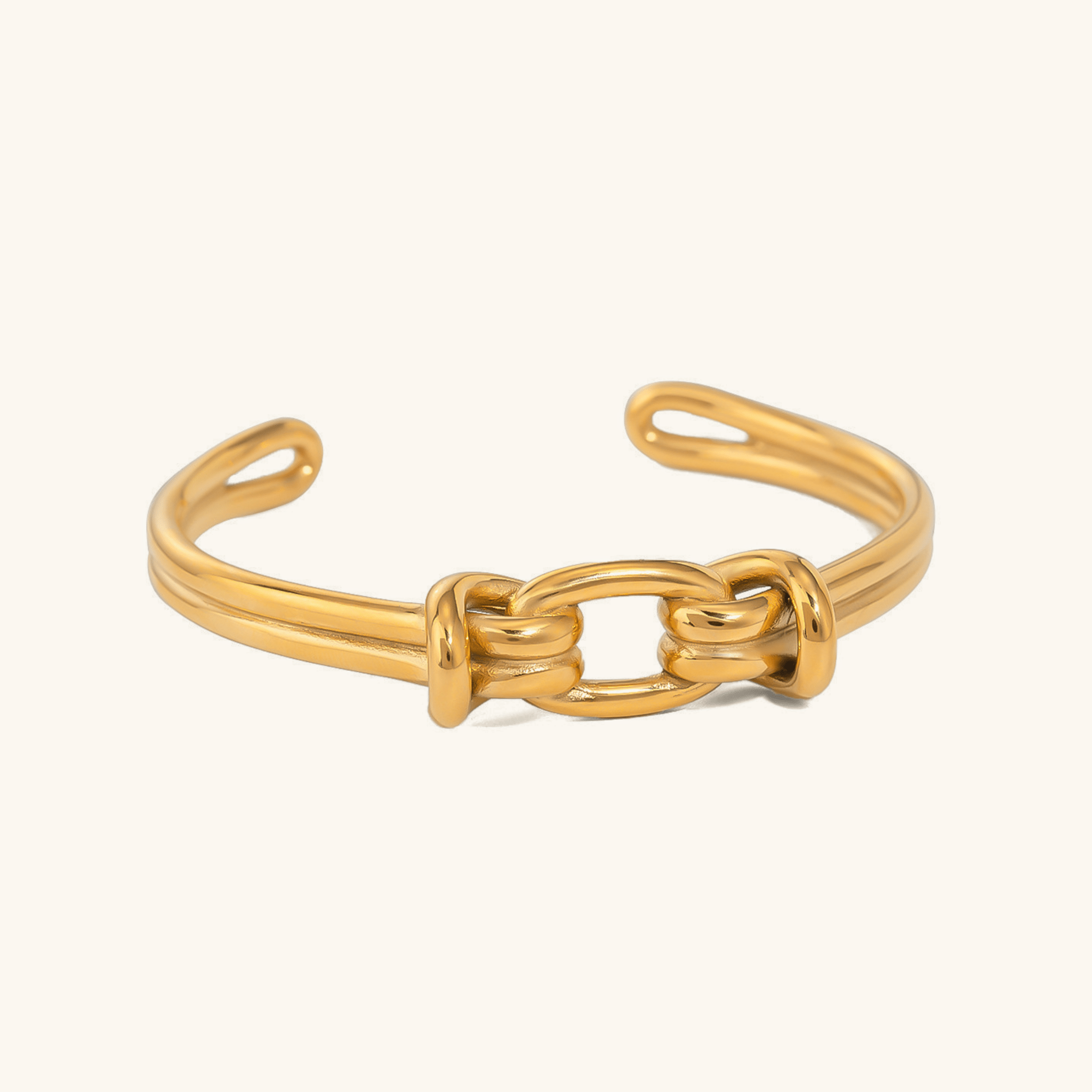 Cassia Knot Gold Bangle - NAVALLI