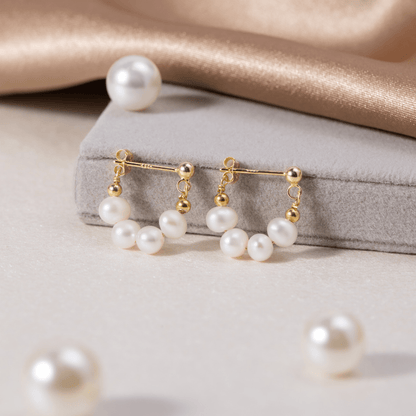 Celine Pearl Hoop Earrings - My StoreEarrings