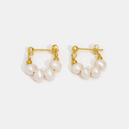 Celine Pearl Hoop Earrings - My StoreEarrings