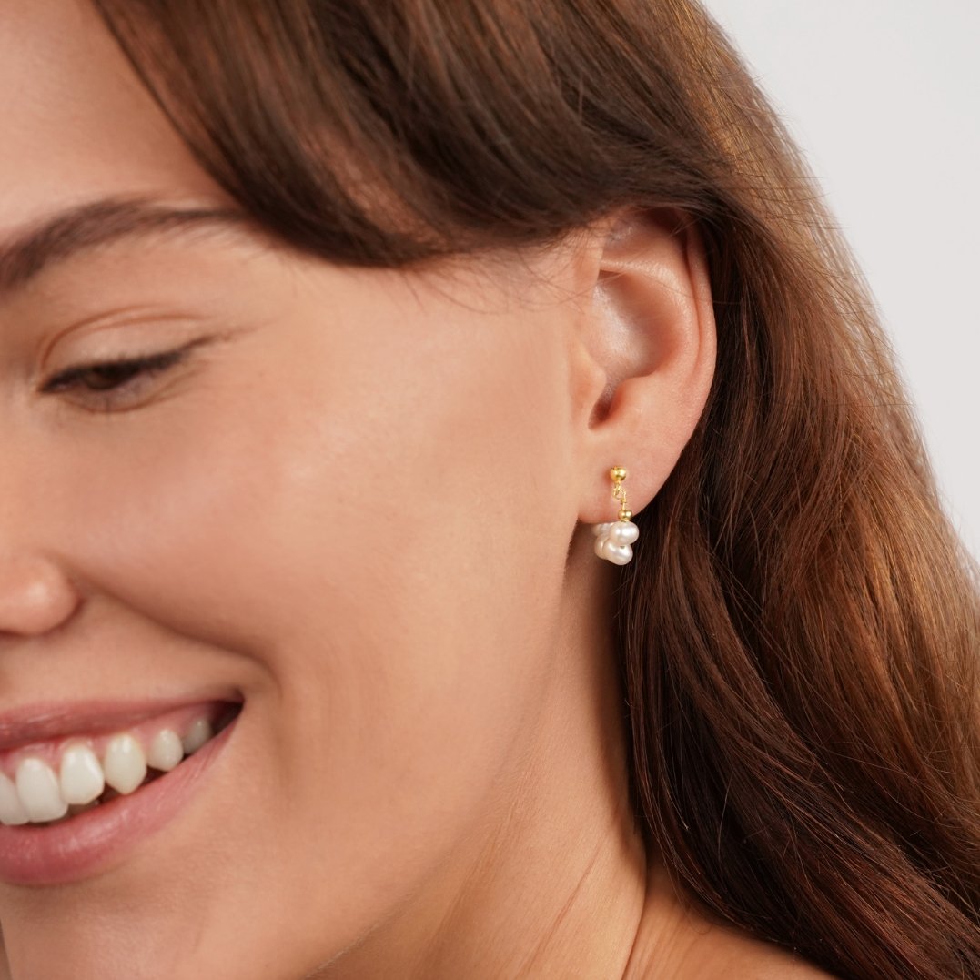 Celine Pearl Hoop Earrings - My StoreEarrings