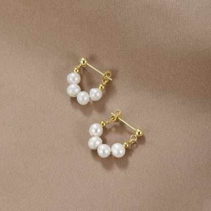 Celine Pearl Hoop Earrings - My StoreEarrings