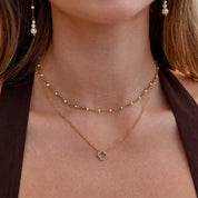 Celine Sparkle Clover Necklace - Necklace - 1