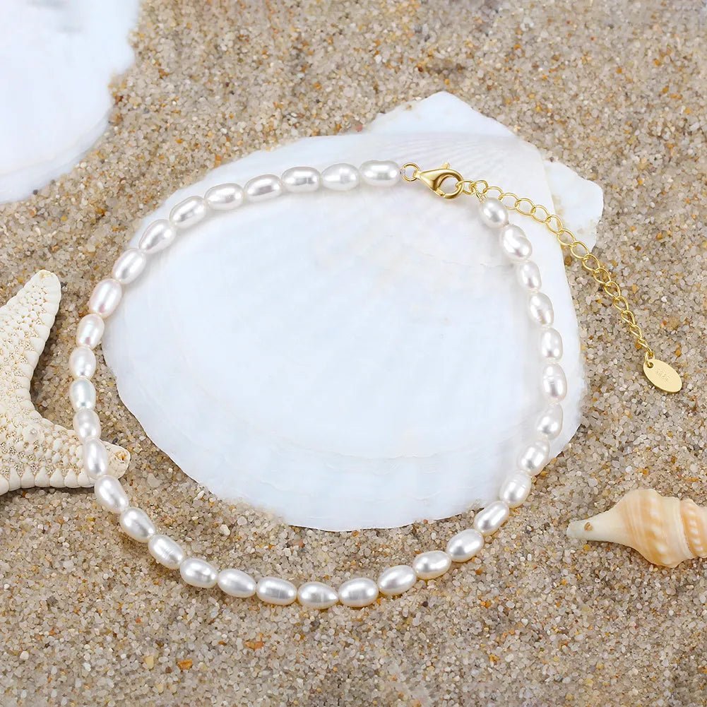 Clara Classic Pearl Anklet - Anklet - Gold - 2