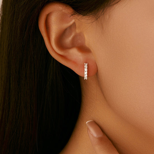 Clara Silver Hoop Earrings - NAVALLI