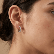 Clara Silver Hoop Earrings - 6
