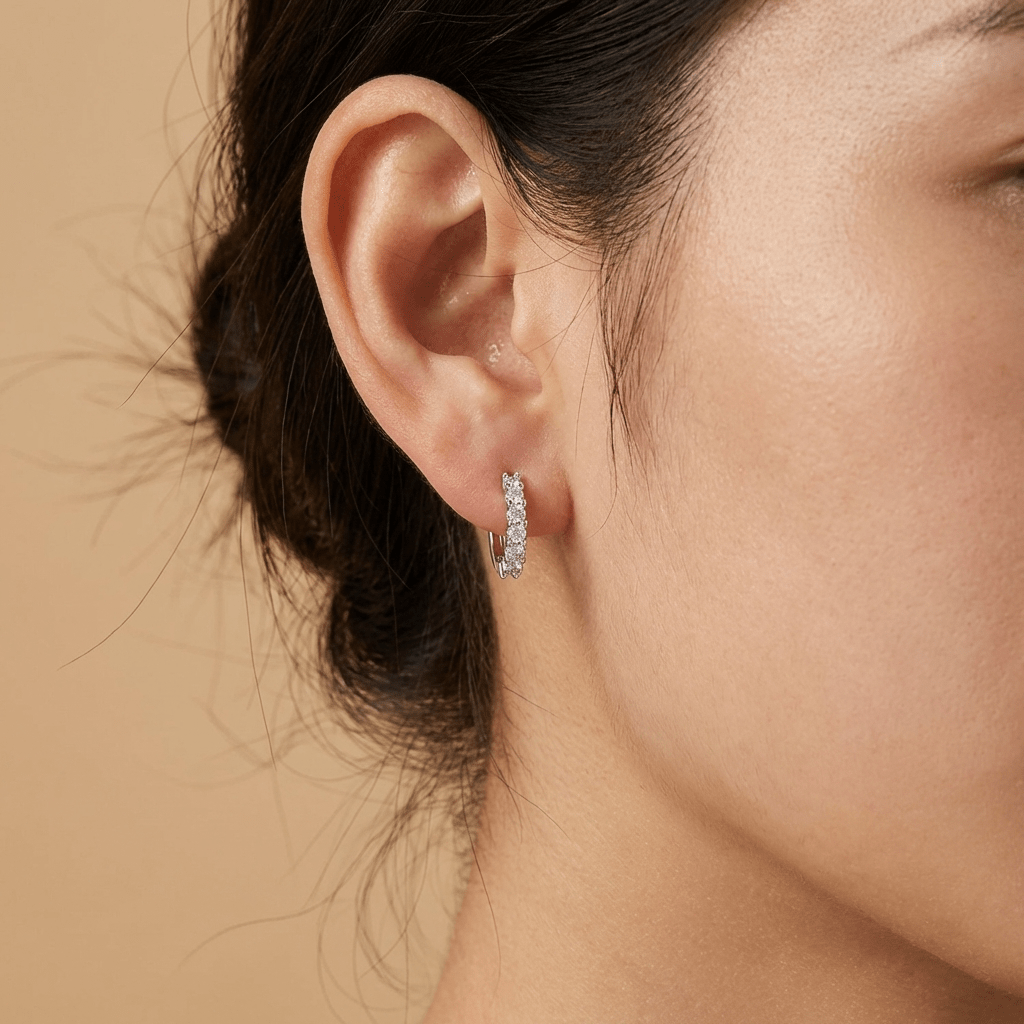 Clara Silver Hoop Earrings - 4