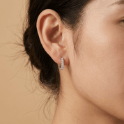 Clara Silver Hoop Earrings - 4