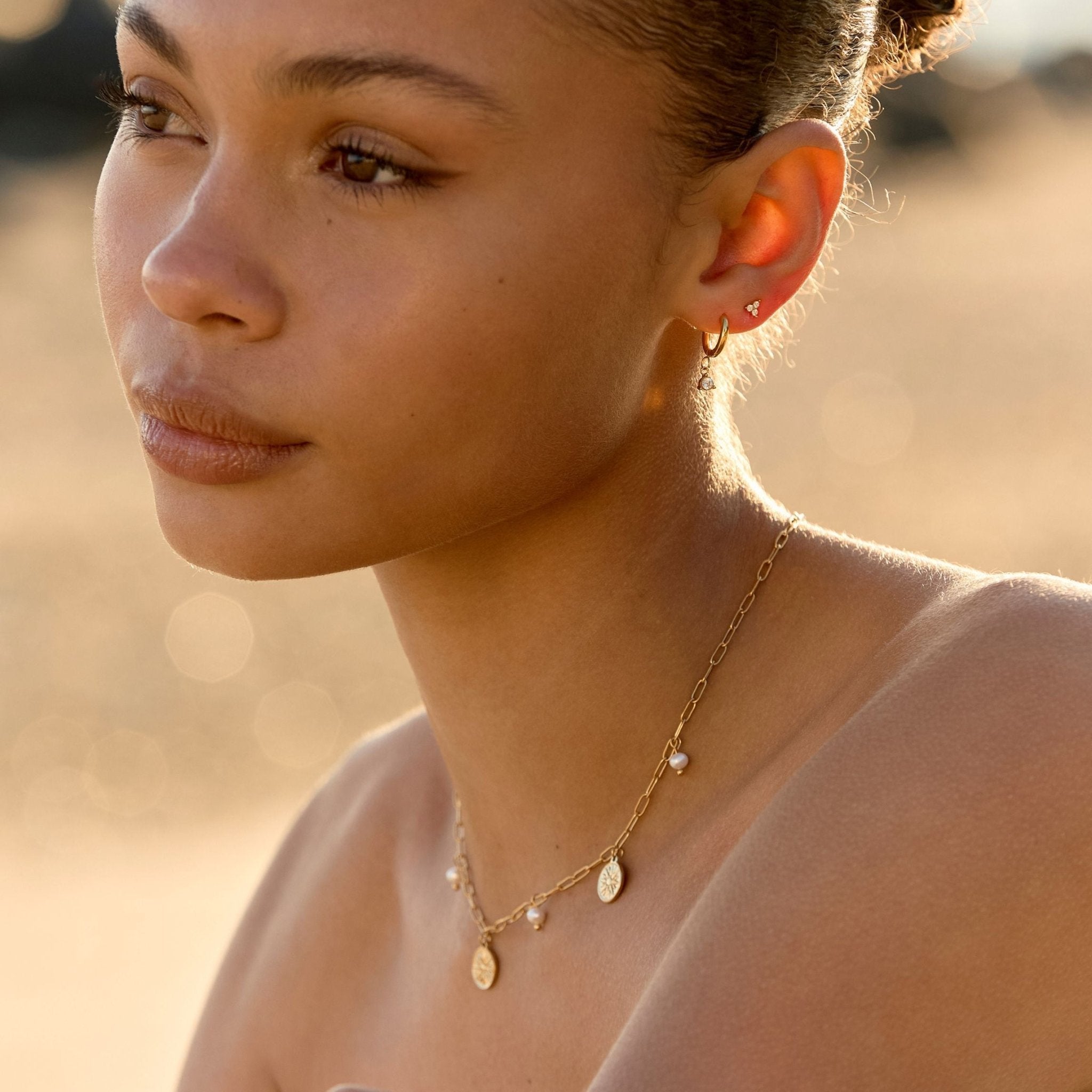 Cleo Crystal Drops - Gold - 6