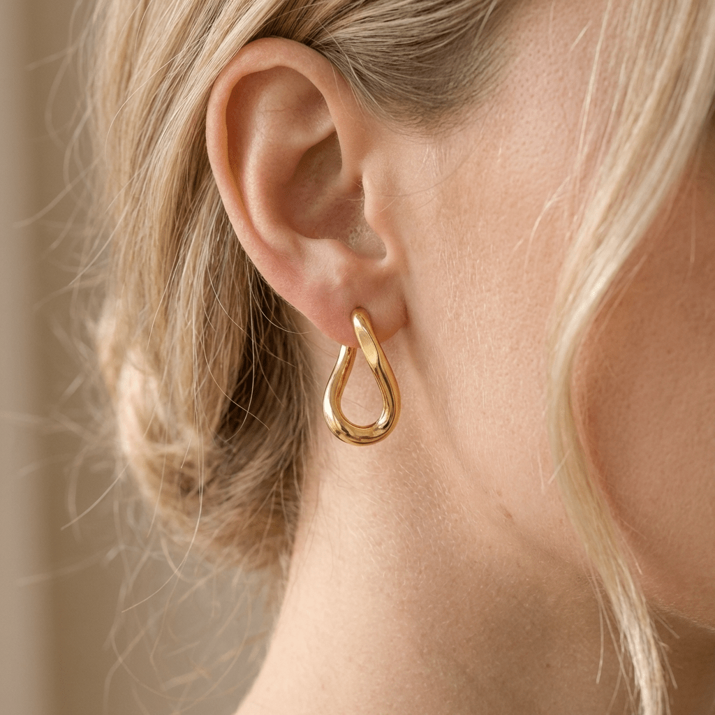 Cleo Hoop Earrings - Gold - 1