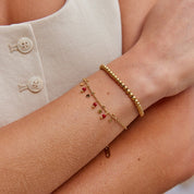 Crimson Beaded Charm Bracelet - Bracelet - 4