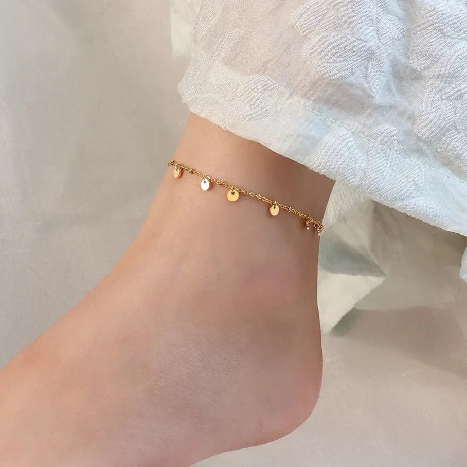 Dahlia Polka Anklet - Gold - 1