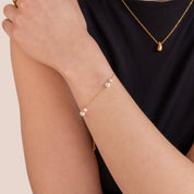 Dainty Pearl Chain Bracelet - Bracelet - 1