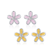 Daisy Sterling Silver Studs - NAVALLI