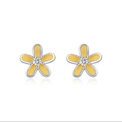 Daisy Sterling Silver Studs - Yellow - 4