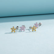 Daisy Sterling Silver Studs - Yellow - 6