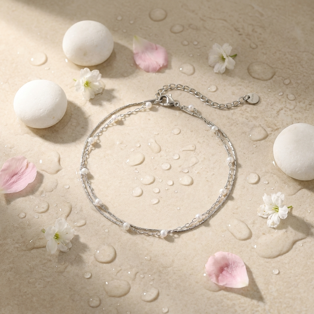 Thalia Pearl Duo Anklet