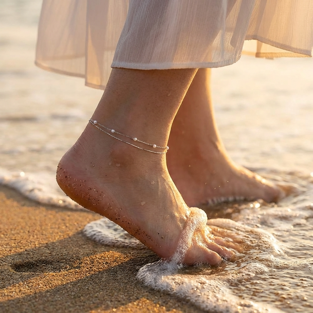 Thalia Pearl Duo Anklet