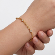 Gold Crystal Link Bracelet