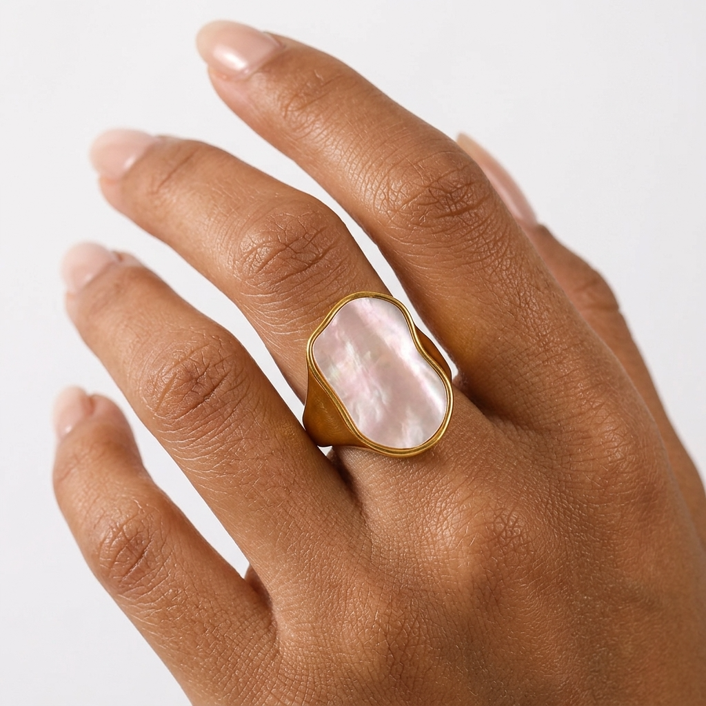 Mother of Pearl Statement Ring