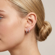 Infinity Silver Hoop Earrings