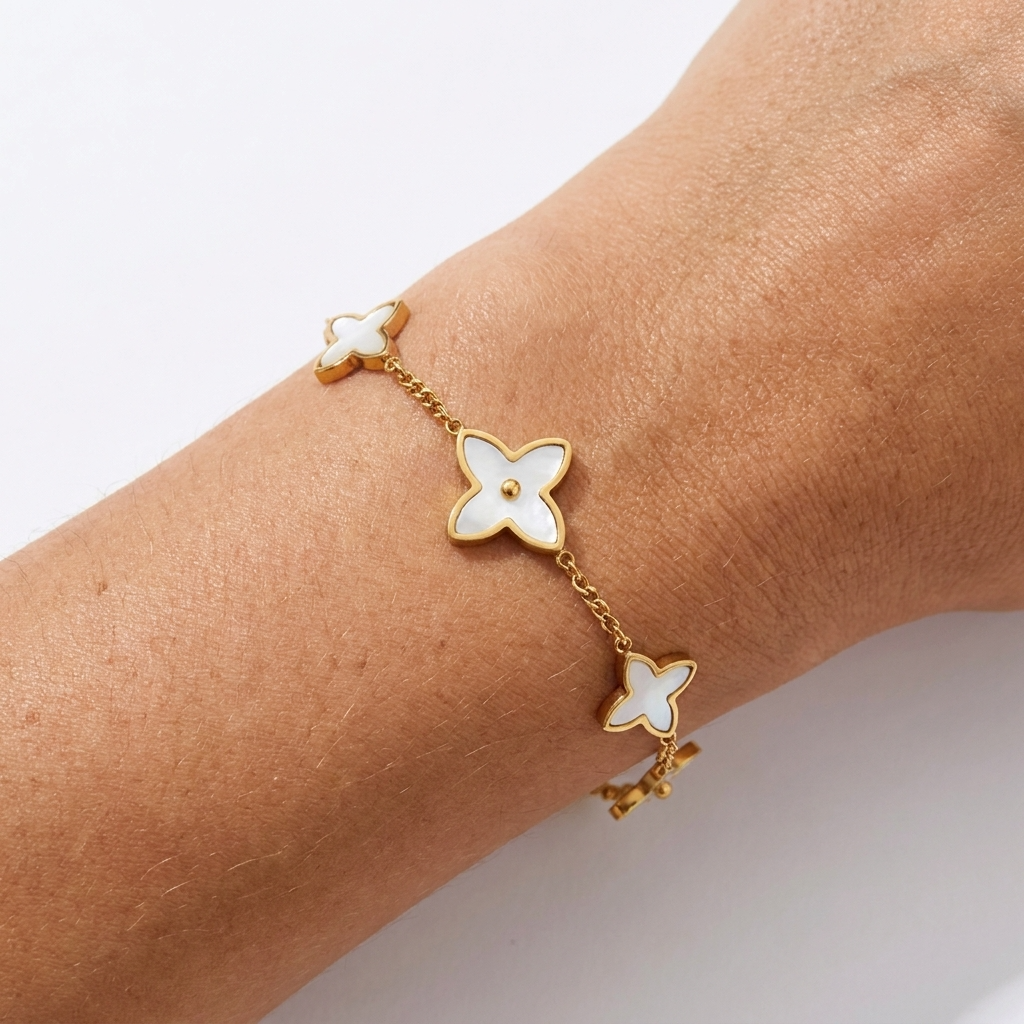 Ivory Bloom Petal Bracelet