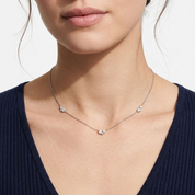 Aria Dainty Crystal Trio Necklace