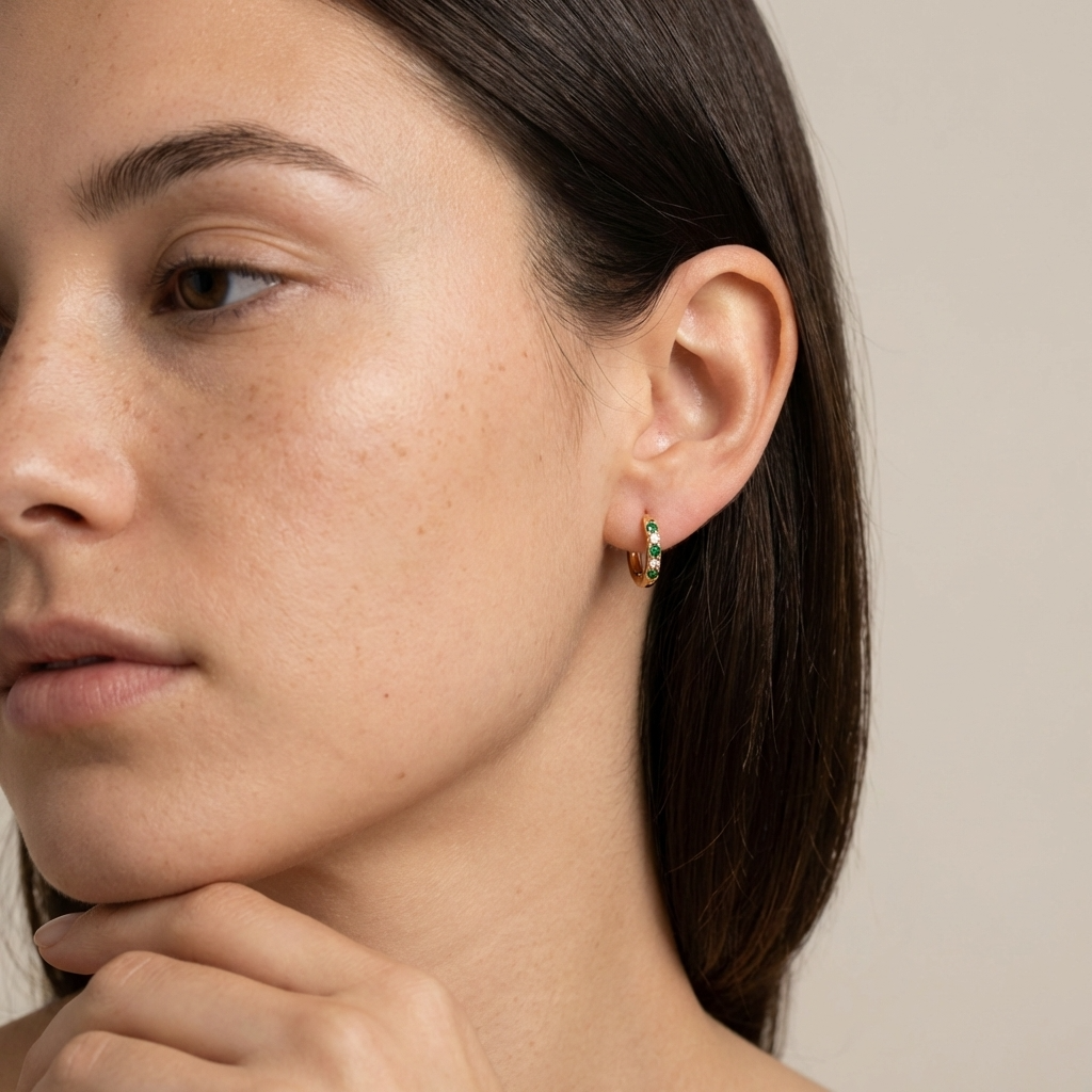 Lyra Crystal Hoops