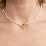 Nova Initial Pearl Necklace