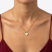 Livia Heart Initial Necklace