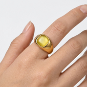 Odette Yellow Cat's Eye Ring