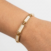 Opal Baguette Charm Bracelet