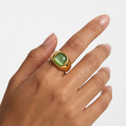 Odette Green Cat's Eye Ring
