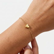 Initial Heart Charm Bracelet
