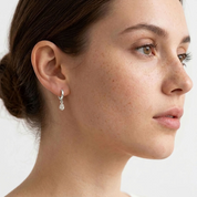 Mila Dainty Teardrop Silver Huggies