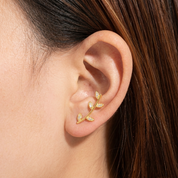 Delia Crystal Leaf Earrings