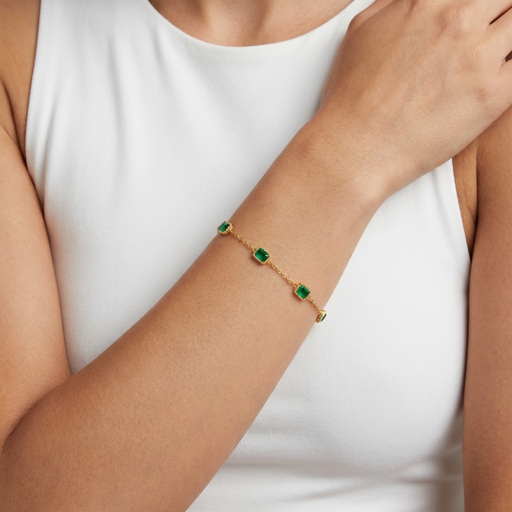 Gem Emerald Bracelet