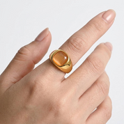 Odette Pink Cat's Eye Ring