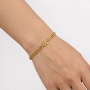 Aria Personalized Initial Gold Bracelet