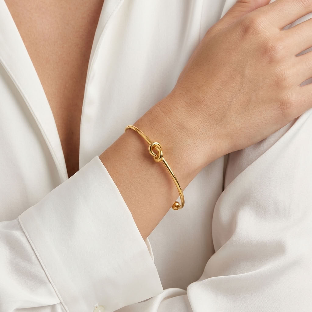 Nora Gold Knot Cuff Bracelet