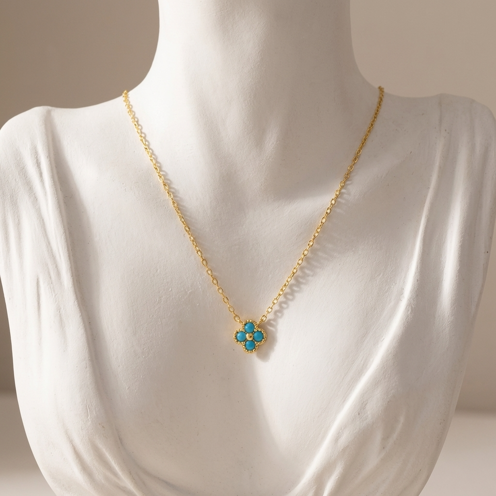 Teya  Aqua Blue Necklace