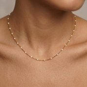 Isla White Bead Necklace
