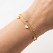 Cleo Layered Heart Bracelet