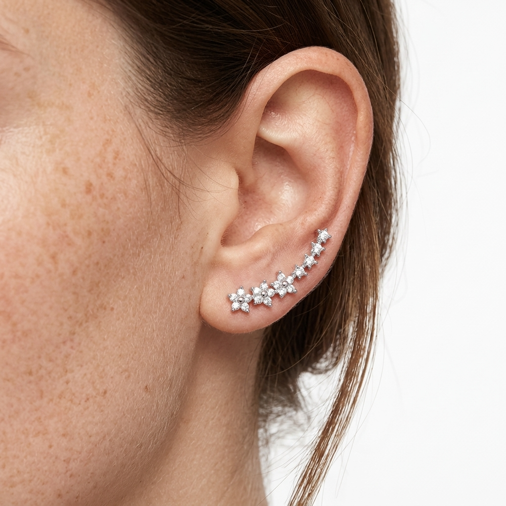 Nova Silver Star Ear Climber