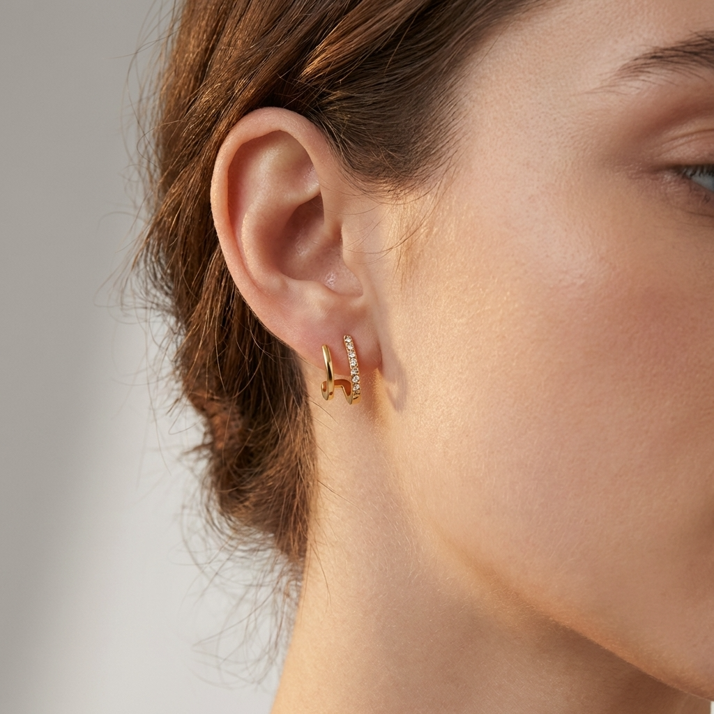Aurora Crystal Curve Earrings
