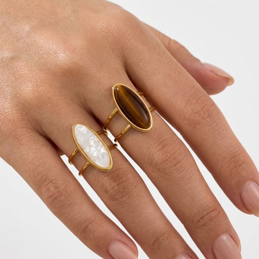 Isla Marquise Statement Ring Set