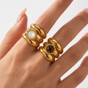 Cleo Chunky Medallion Ring Set